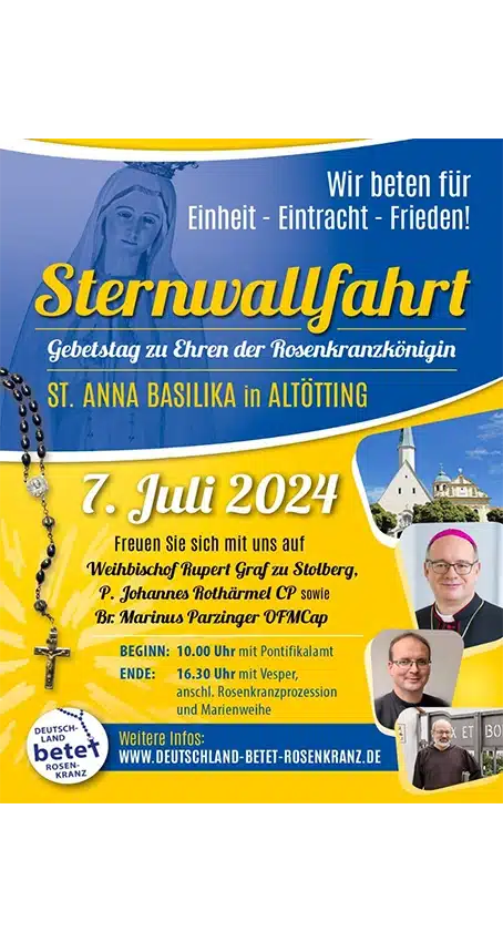 2. Sternwallfahrt nach Altötting am 7. Juli 2024
