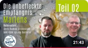 Videolink zu Die Unbefleckte Empfängnis Mariens Teil 2
