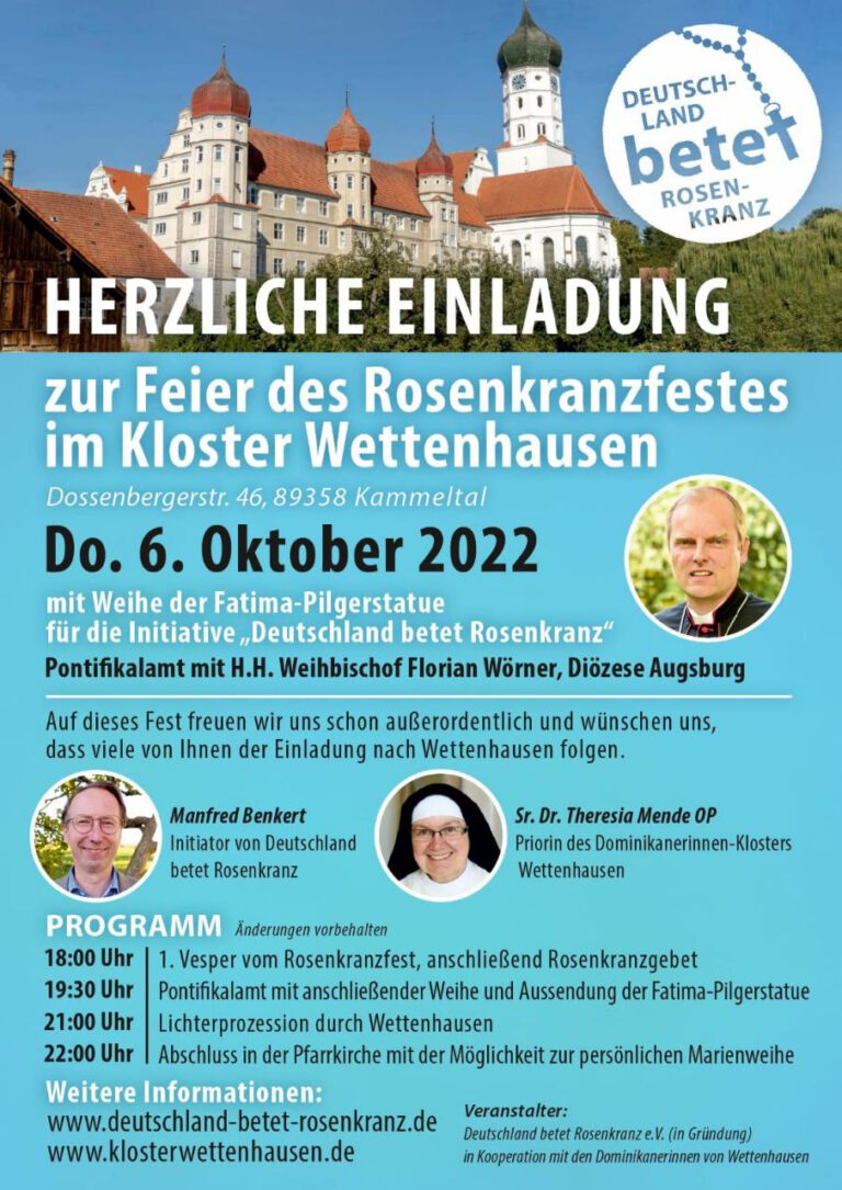 Rosenkranzfestival am 7.+8.12.2022 in Willebadessen / Initiative „Deutschland betet Rosenkranz“ feiert einjähriges Bestehen