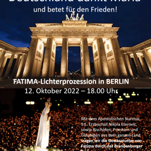 Fatima-Lichterprozession in Berlin am 12. Oktober 2022